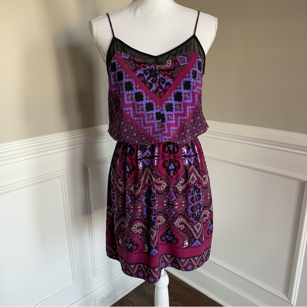 EXPRESS Purple Dress Elastic Waist Size Small